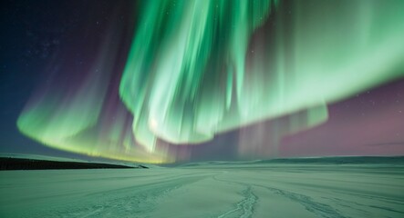 Creating vibrant green and teal cometlike effects that sparkle and shimmer like auroral energy