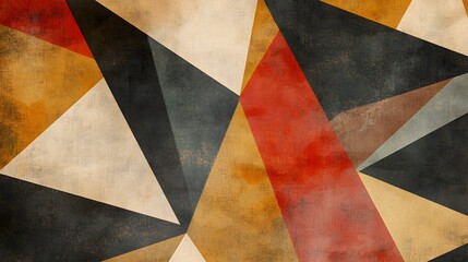 Fototapeta premium Abstract Geometric Textile Design with Earthy Tones