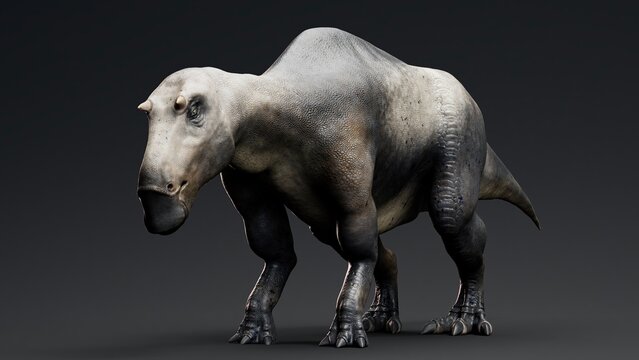 Maiasaura of background. 3d model rendering