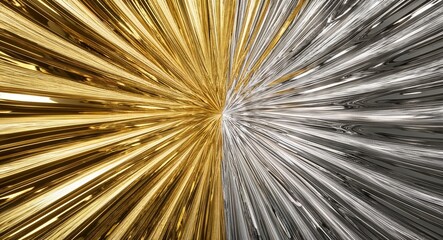 Obraz premium Using gold and silver spiral effects to give the illusion of glowing sunbursts