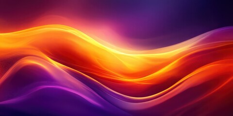 Obraz premium Radiant powders forming glowing textures with dynamic waves of orange, purple, and yellow hues, bold energy filling the atmosphere.