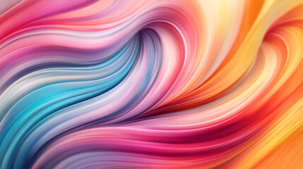 Obraz premium Abstract illustration of swirling colorful lines, creating a dynamic, fluid motion with vibrant gradients. 
