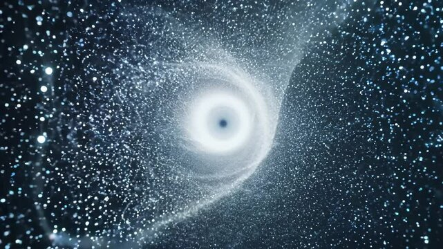 Slow pan reveals quantum particles in a tunnel of probability waves
