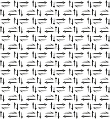 Seamless pattern with hand drawn arrows