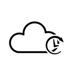 cloud icon. sunny, cloudy weather and meteorology. vector cloud symbol for web, mobile. Line design style. vector design template