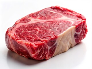 Obraz premium High-Resolution Cow Meat Image, Beef Cut, Isolated Steak, Meat Product, Food Photography, Culinary Image, Butcher Shop, Premium Beef