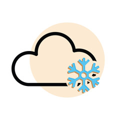 cloud icon. sunny, cloudy weather and meteorology. vector cloud symbol for web, mobile. mixed design style. vector design template