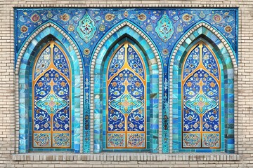 Church medieval windows set. Old gothic style architecture elements. Vector glyph illustration on white background.
