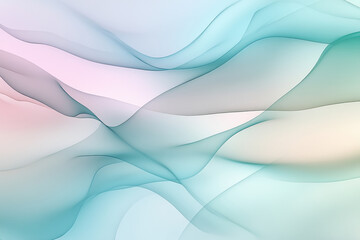 Obraz premium A colorful color smoke background featuring soft waves of pastel blue, green, and pink blending harmoniously.