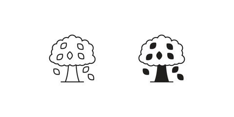 tree set icon with white background vector stock illustration