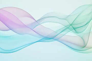 Obraz premium A colorful color smoke background featuring soft waves of pastel blue, green, and pink blending harmoniously.