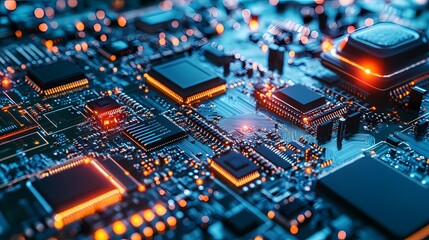 Obraz premium electronic circuit board