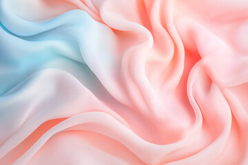 Obraz premium A pastel background of smooth, flowing gradients in baby pink, powder blue, and soft peach, forming a serene vibe.