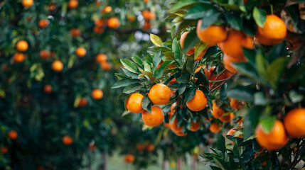ripe orange tree