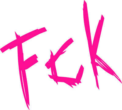 neon creepy graffiti in trendy street style Y2K abstract lettering Fck