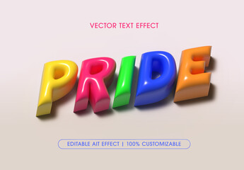 Multicolored 3D Text Effect