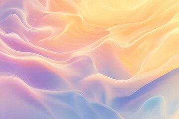 Obraz premium An abstract digital background featuring soft, glowing swirls in pastel orange, lavender, and blue.