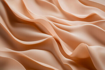 Fototapeta premium A delicate mocha mousse background featuring smooth folds of light brown and caramel hues.