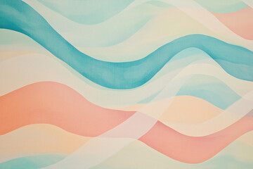 A pastel background featuring soft, abstract wave patterns in creamy peach, light turquoise, and powder blue.
