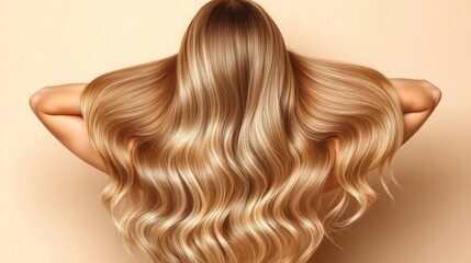 Fototapeta premium Beautiful Hair. Beauty woman with luxurious long hair as background. Beauty Model girl with Healthy Hair. Beautiful woman with long smooth shiny straight hair. Hairstyle. Hair cosmetics