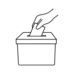 illustration of a hand holding a box