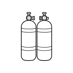 set of bottles isolated