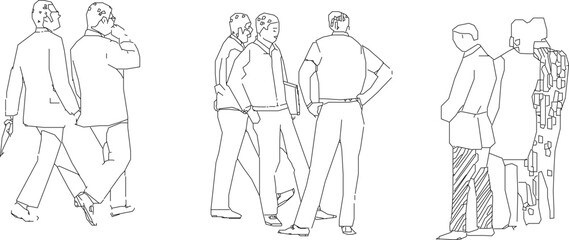 Vector sketch illustration silhouette design image of two people having a discussion in the office.eps