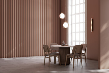 Living room in trend Mocha Mousse color 2025 year