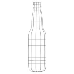 Beer Bottle Wireframe