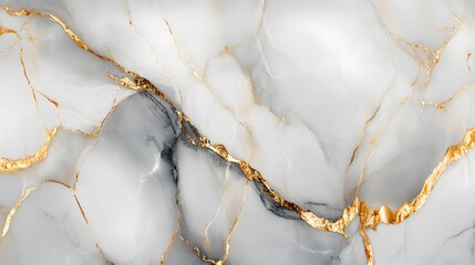 Elegant Grey Marble with Golden Veins Texture
