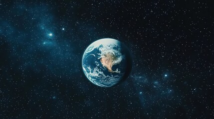 Obraz premium A stunning view of Earth from space, showcasing its beauty amidst the vast universe.