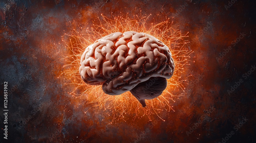 Poster glowing neural network patterns visualizing intelligence and its applications in the healthcare indu