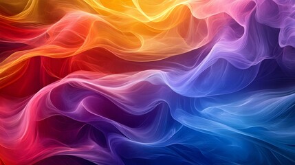 Obraz premium Abstract Colorful Waves Flowing Seamlessly Together