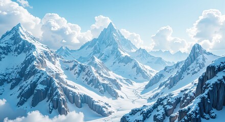 Breathtaking mountain landscape under a vibrant sunset sky