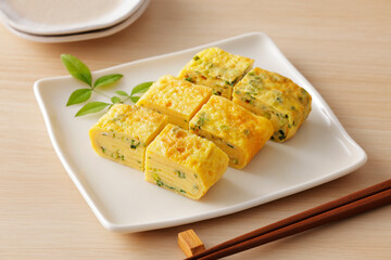 葱入りの卵焼き