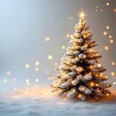 Luxury Christmas Tree White Background