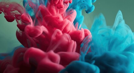 Obraz premium Abstract colorful ink cloud explosion in water