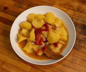 Traditional potatoes dish from Spain. 