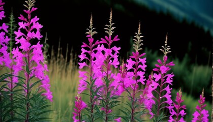 Obraz premium purple mountain wildflowers