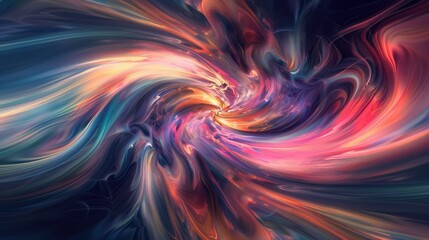 Obraz premium Abstract Swirling Colors Artistic Digital Painting