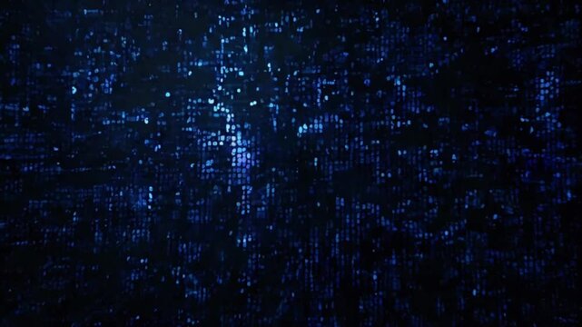 Digital technology background. Digital data dots blue pattern pixel background, 4k High-Quality Wallpaper Background Animation Video