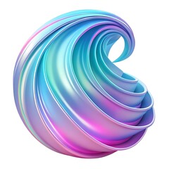 Abstract flowing waves in blue and pink hues.