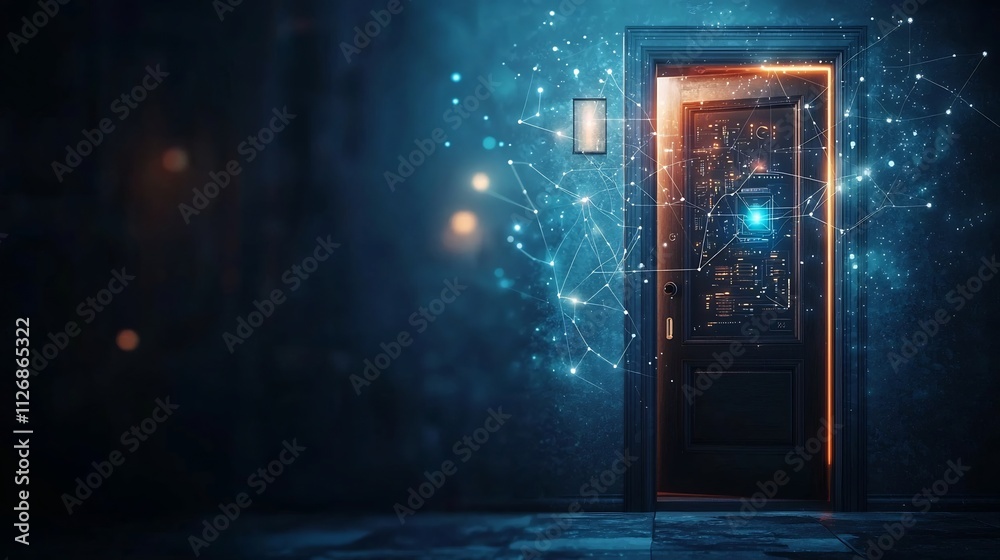 Poster intelligent smart pet door integrated with connected home network security tracking system for autom