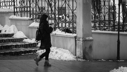 Lovely winter details in the city of Krakow in Poland.