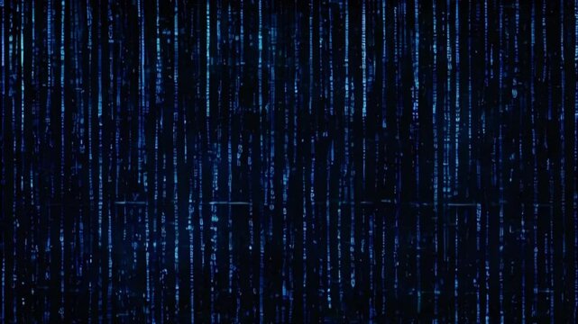 Digital technology background. Digital data dots blue pattern pixel background, 4k High-Quality Wallpaper Background Animation Video