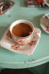 spiced drink with authentic spice toppings typical of Central Java, Indonesia