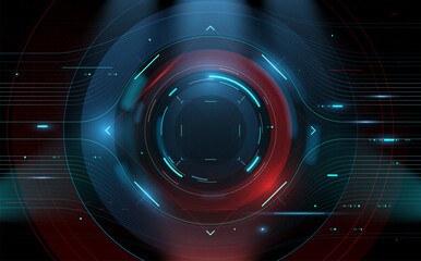 Blue and red technology lines background