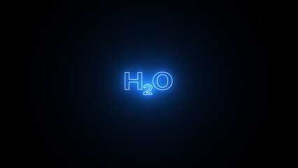 Neon Water (chemical formula: H2O) icon.