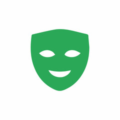 Theater masks icon. Masquerade vector icons. Comic and tragic mask icons. Happy and unhappy traditional symbol of theater. Funny and sad theater masks. Vector Illustration