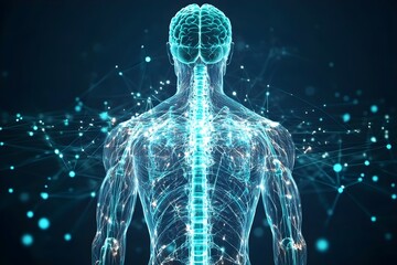 Holographic-style representation of the human nervous system